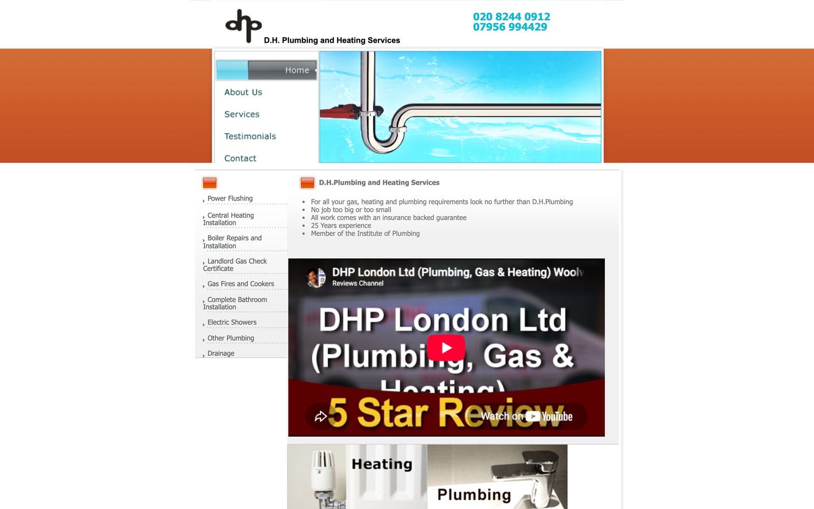 DHP London current live website